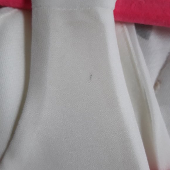 BOSTON PROPER Ivory Sleeveless Chiffon Overlay Dress - Picture 5 of 9